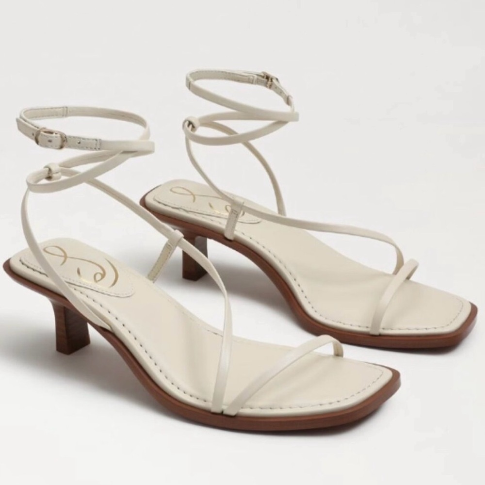 Sam Edelman Cream Strappy Heels